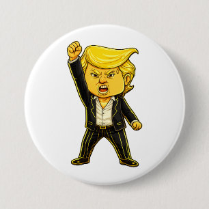 Glücklicher Trump Pin Meme Kampf Kampf Wütender Tr Button