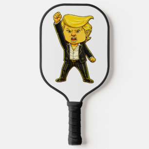 Glücklicher Trump Revers-Meme Kampf Kampf Wütender Pickleball Schläger