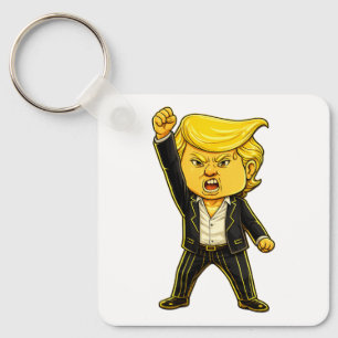 Glücklicher Trump Revers Meme Kampf Kampf Wütender Schlüsselanhänger