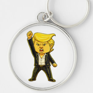 Glücklicher Trump Revers Meme Kampf Kampf Wütender Schlüsselanhänger