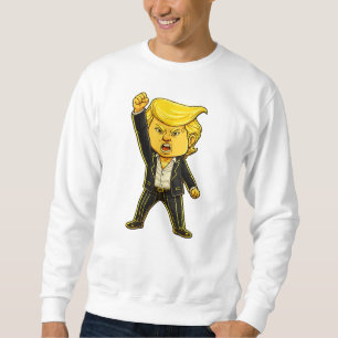 Glücklicher Trump Revers Meme Kampf Kampf Wütender Sweatshirt