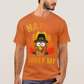 Glücklicher Truthahntag mit süßem Vogel zum Ernted T-Shirt
