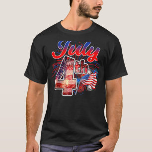 Glücklicher Unabhängigkeitstag 4. Juli Amerika Pat T-Shirt