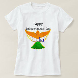 Glücklicher Unabhängigkeitstag Indien (Flagge auf T-Shirt