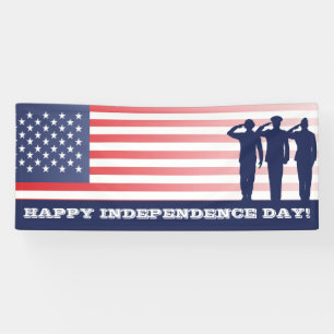 Glücklicher Unabhängigkeitstag miliatary Banner