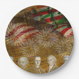 Glücklicher Unabhängigkeitstag! Pappteller