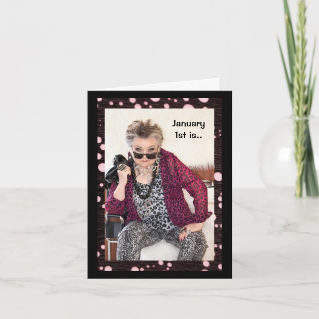 Glücklicher und gesunder Neujahrsgruß Karte (Vorderseite)