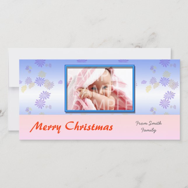 Glücklicher Urlaub Foto Grußkarte Feiertagskarte (Vorderseite)