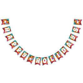 GLÜCKLICHER URLAUB IN FARBEN RAINBOW WIMPELKETTE