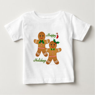 Glücklicher Urlaub Lebkuchenmann Junge Mädchen Baby T-shirt