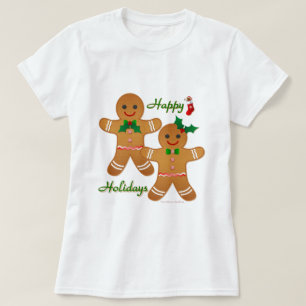 Glücklicher Urlaub Lebkuchenmann Junge Mädchen T-Shirt