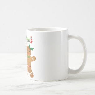 Glücklicher Urlaub Lebkuchenmann Junge Mädchen Tasse