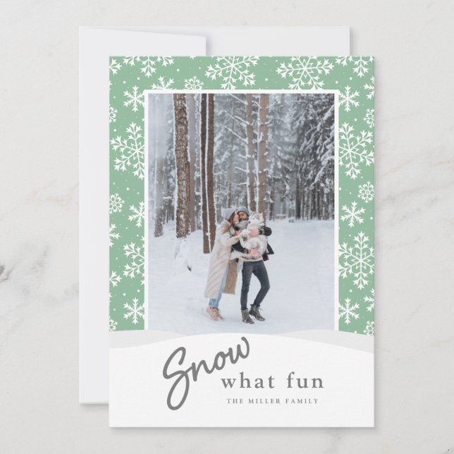 GLÜCKLICHER URLAUB Schnee viel Spaß (Vorderseite)