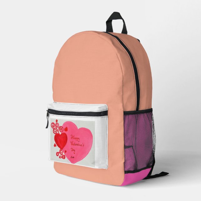 Glücklicher Valentinsrucksack  Bedruckter Rucksack (Rückseitige Ecke Rechts)