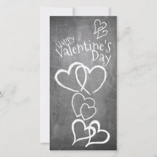 Glücklicher Valentinstag auf einem Kreidebrett