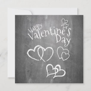 Glücklicher Valentinstag auf einem Kreidebrett