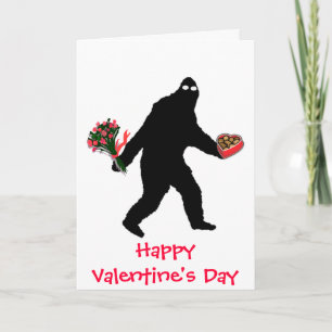 Glücklicher Valentinstag Bigfoots Feiertagskarte
