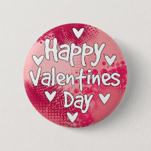 Glücklicher Valentinstag Button