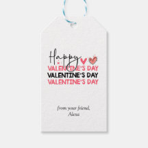 Glücklicher Valentinstag, Einfache Geschenkmarke, 