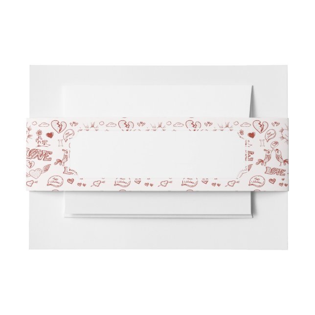 Glücklicher Valentinstag Einladungsbanderole (Vorderseite Beispiel)