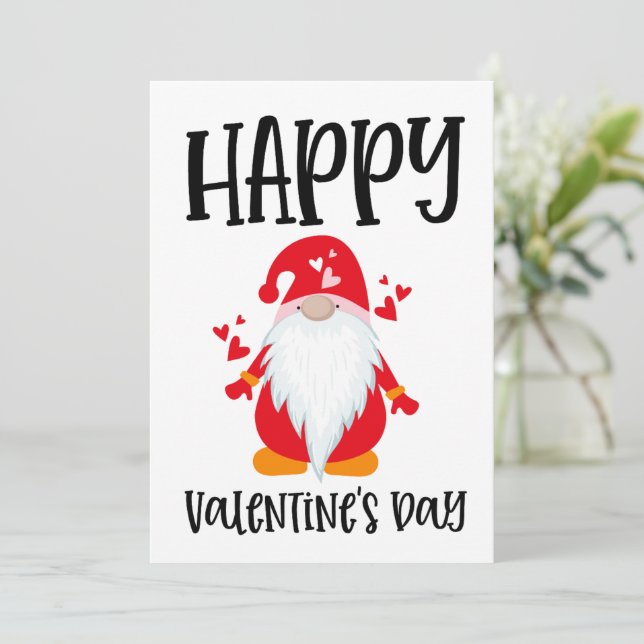 Glücklicher Valentinstag Feiertagskarte (Stehend Vorderseite)