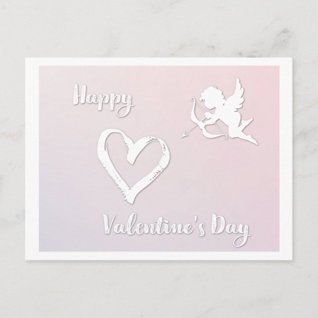Glücklicher Valentinstag Feiertagspostkarte (Vorderseite)