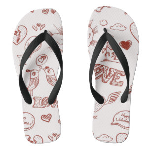 Glücklicher Valentinstag Flip Flops