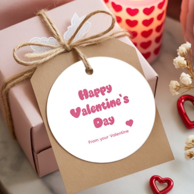 Glücklicher Valentinstag Glitter-Anhänger Geschenkanhänger (Von Creator hochgeladen)