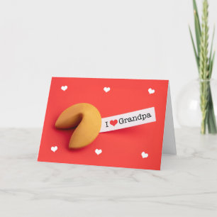 Glücklicher Valentinstag Großvater Glückskeks Feiertagskarte