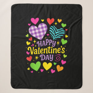 Glücklicher Valentinstag - Herzen Liebe Sherpadecke