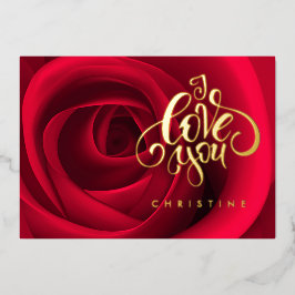 Glücklicher Valentinstag, Individuelle Name Foil C Folieneinladung