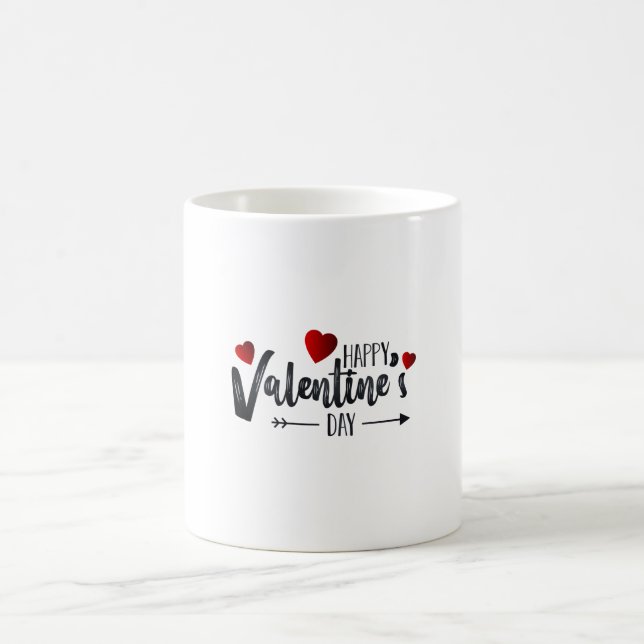 Glücklicher Valentinstag Kaffeetasse (Mittel)