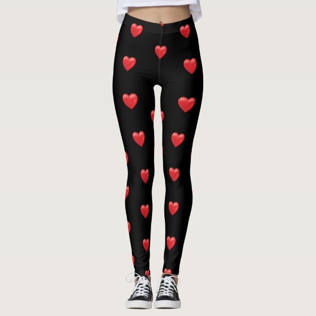 Glücklicher Valentinstag Leggings (Vorderseite)