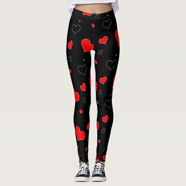 Glücklicher Valentinstag Leggings (Vorderseite)