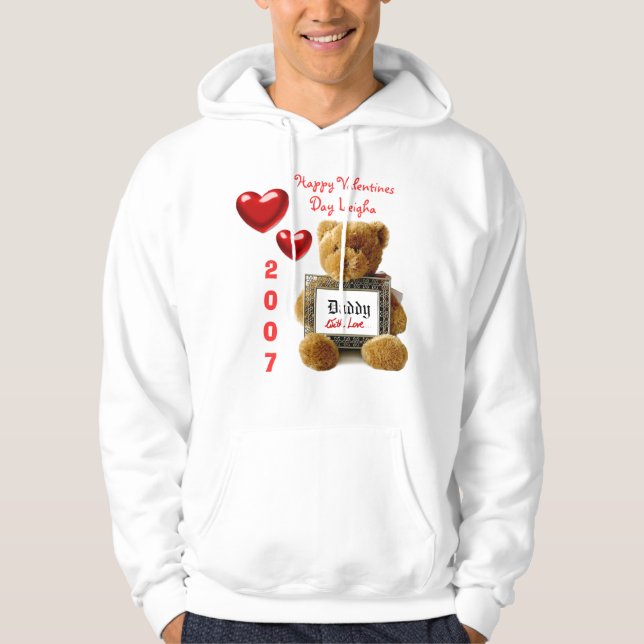 Glücklicher Valentinstag Leigha Hoodie (Vorderseite)