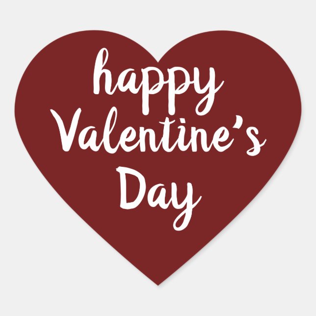 Glücklicher Valentinstag, Liebe Herz-Aufkleber (Vorderseite)