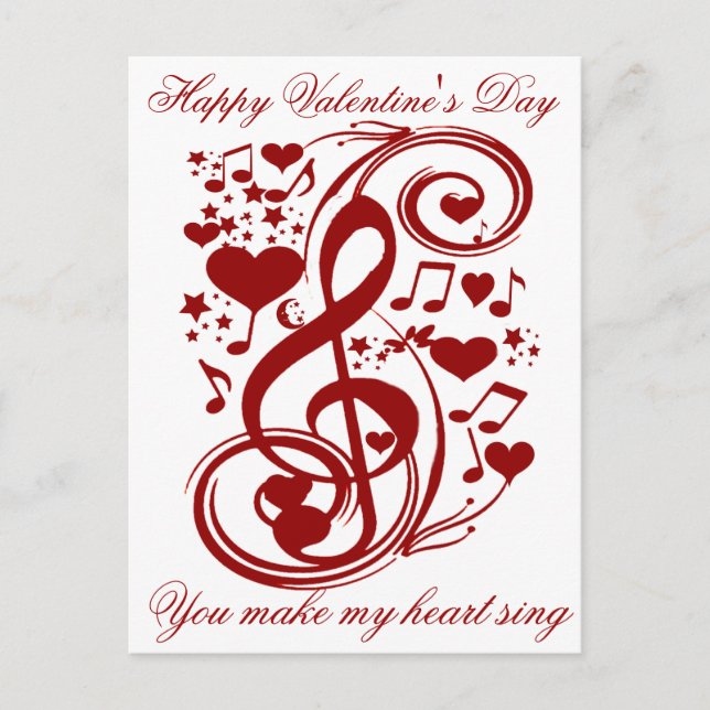 Glücklicher Valentinstag, Liebe_Postkarte Feiertagspostkarte (Vorderseite)