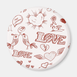 Glücklicher Valentinstag Magnet