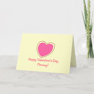 "Glücklicher Valentinstag, Mama!" [rosa Herz 1] Feiertagskarte