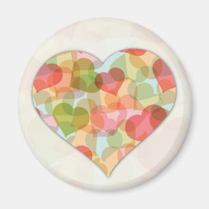 Glücklicher Valentinstag mit bunten Herzen Magnet
