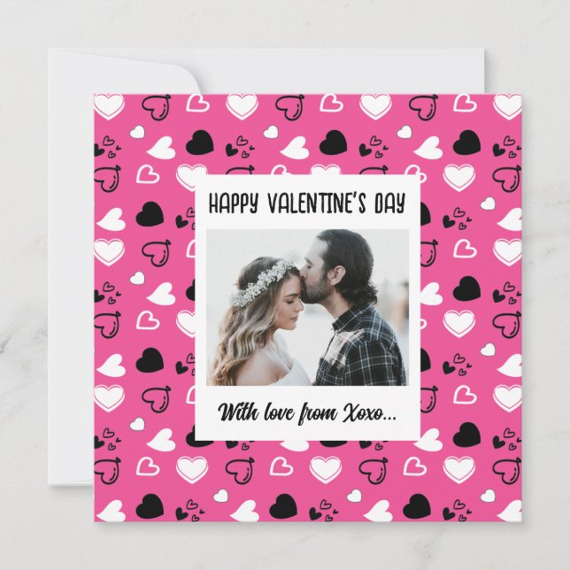Glücklicher Valentinstag mit Liebe Card Karte (Vorderseite)