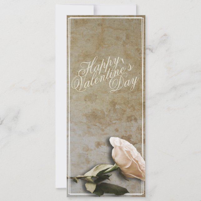 Glücklicher Valentinstag mit Rose (Vorderseite)