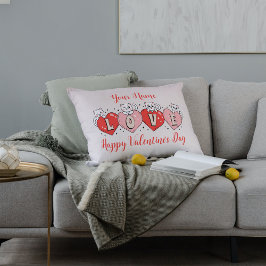 Glücklicher Valentinstag, Niedliche Herzkatzen Lendenkissen