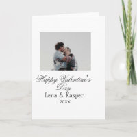 Glücklicher Valentinstag Paar Foto modern einfach