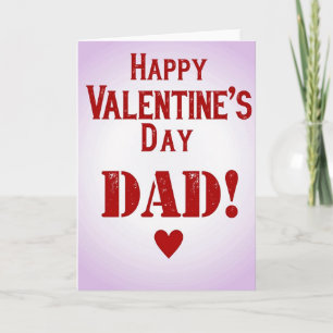 Glücklicher Valentinstag Papa Distressed Karte