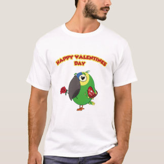 glücklicher Valentinstag Papagei T-Shirt