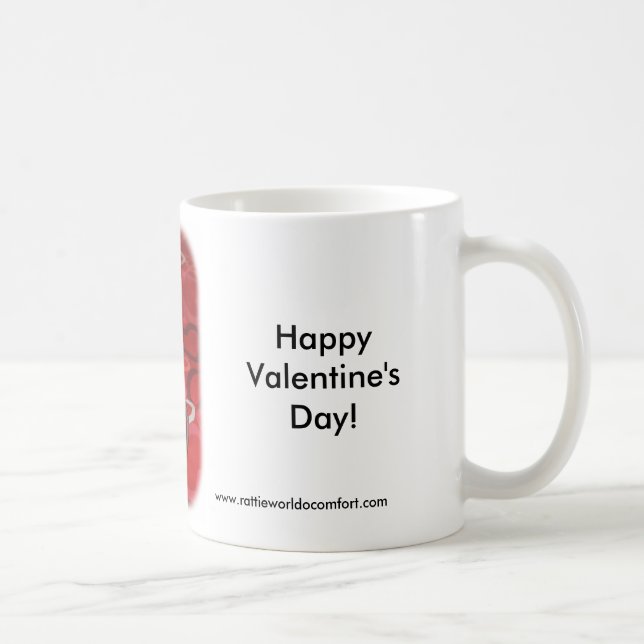 Glücklicher Valentinstag Rattie Kaffeetasse (Rechts)