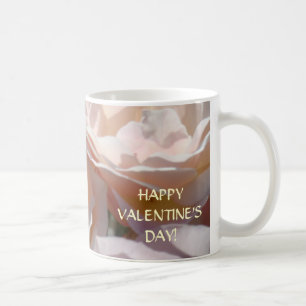 GLÜCKLICHER VALENTINSTAG! Rosa Kaffeetasse