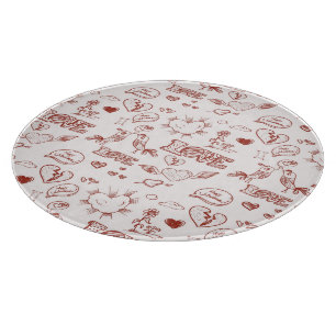 Glücklicher Valentinstag Schneidebrett