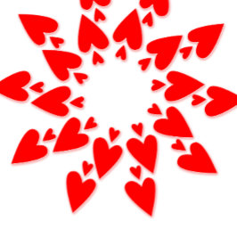 Glücklicher Valentinstag Stern Herzen Rund Aufkleb Runder Aufkleber